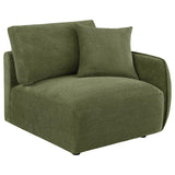 Elysia 5-piece Chenille Upholstered Modular Sectional Sofa Green - 551895-SETA