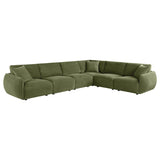 Elysia 6-piece Chenille Upholstered Modular Sectional Sofa Green - 551895-SET