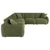 Elysia 6-piece Chenille Upholstered Modular Sectional Sofa Green - 551895-SET