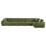 Elysia 6-piece Chenille Upholstered Modular Sectional Sofa Green - 551895-SET