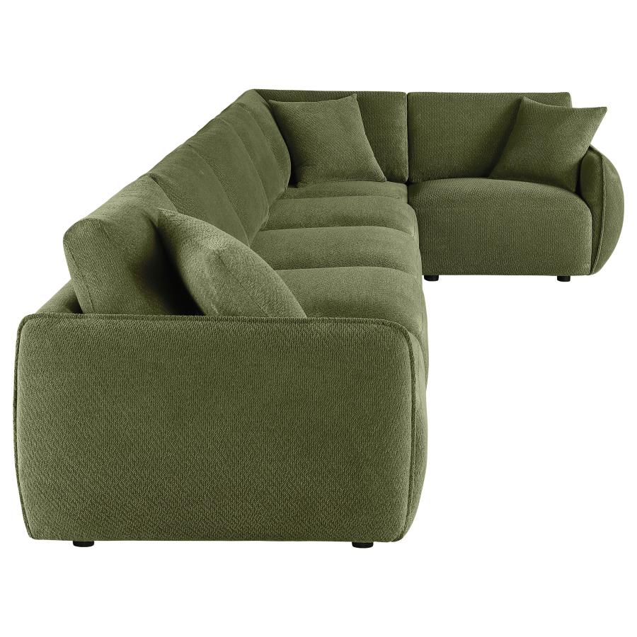 Elysia 6-piece Chenille Upholstered Modular Sectional Sofa Green - 551895-SET