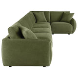 Elysia 6-piece Chenille Upholstered Modular Sectional Sofa Green - 551895-SET