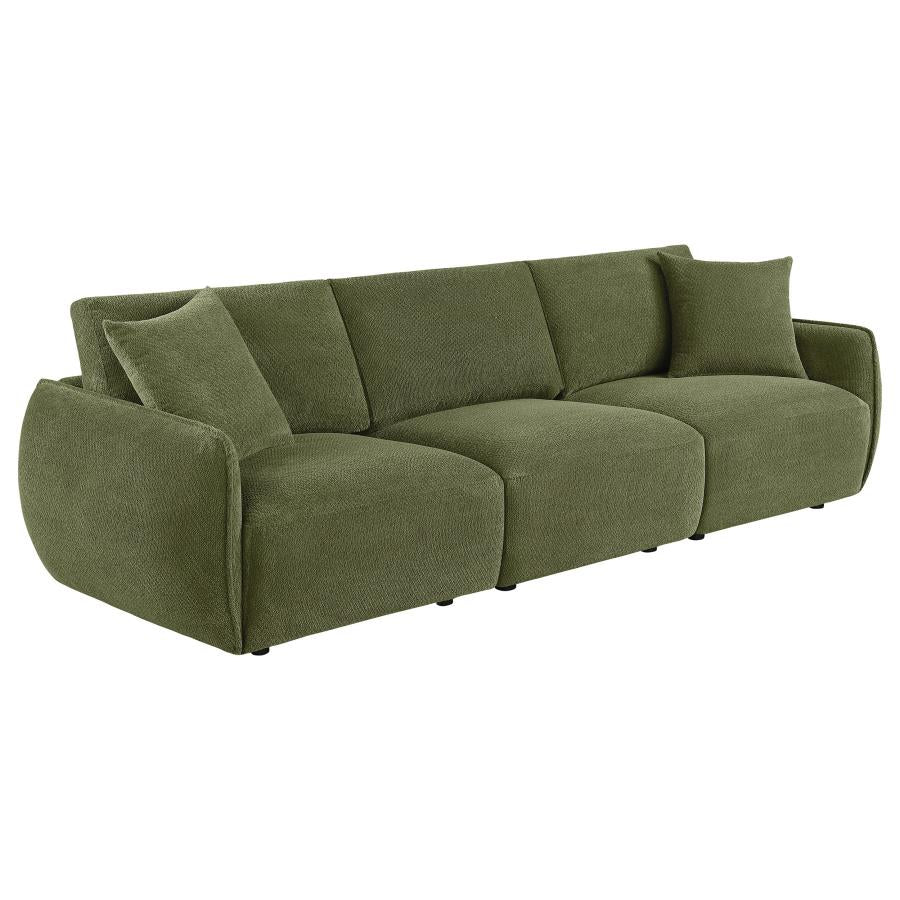 Elysia Chenille Upholstered Modular Lounge Sofa Green - 551895-SOFA