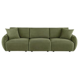 Elysia Chenille Upholstered Modular Lounge Sofa Green - 551895-SOFA