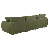 Elysia Chenille Upholstered Modular Lounge Sofa Green - 551895-SOFA