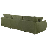 Elysia Chenille Upholstered Modular Lounge Sofa Green - 551895-SOFA