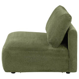 Elysia Chenille Upholstered Modular Armless Chair Green - 551895