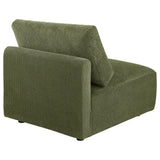 Elysia Chenille Upholstered Modular Armless Chair Green - 551895