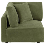 Elysia Chenille Upholstered Modular Corner Chair Green - 551896
