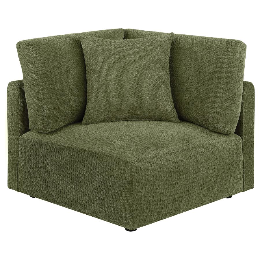Elysia Chenille Upholstered Modular Corner Chair Green - 551896
