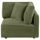 Elysia Chenille Upholstered Modular Corner Chair Green - 551896