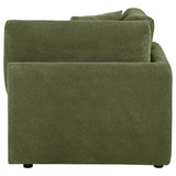 Elysia Chenille Upholstered Modular Corner Chair Green - 551896