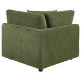 Elysia Chenille Upholstered Modular Corner Chair Green - 551896