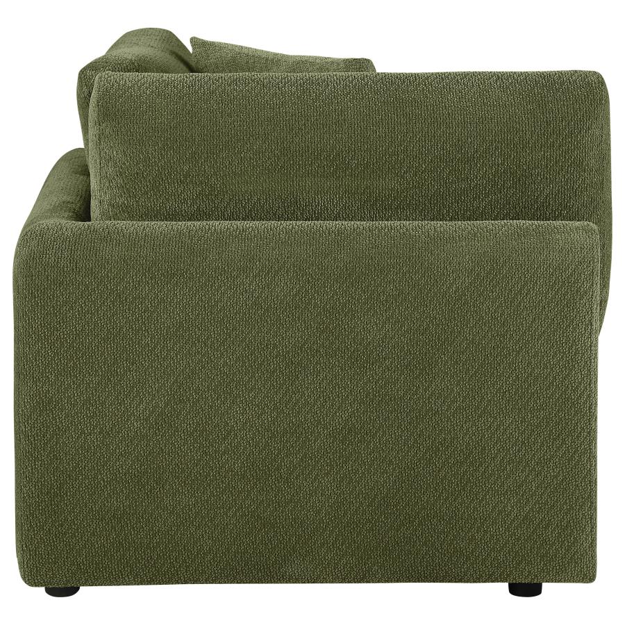 Elysia Chenille Upholstered Modular Corner Chair Green - 551896