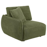 Elysia Chenille Upholstered Modular LAF Chair Green - 551898LAF