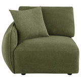 Elysia Chenille Upholstered Modular LAF Chair Green - 551898LAF