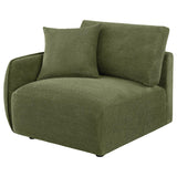 Elysia Chenille Upholstered Modular LAF Chair Green - 551898LAF
