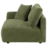 Elysia Chenille Upholstered Modular LAF Chair Green - 551898LAF