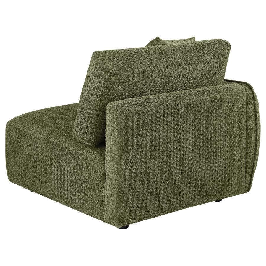 Elysia Chenille Upholstered Modular LAF Chair Green - 551898LAF