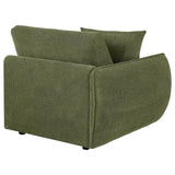 Elysia Chenille Upholstered Modular LAF Chair Green - 551898LAF