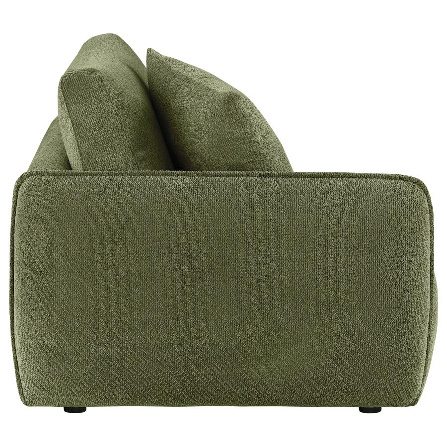 Elysia Chenille Upholstered Modular LAF Chair Green - 551898LAF