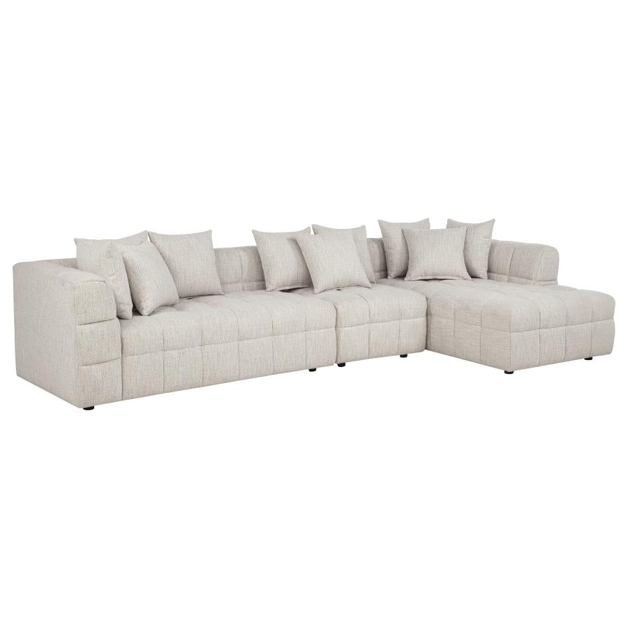 Amara 3-Piece Upholstered Sectional Sofa - 551911-SETA