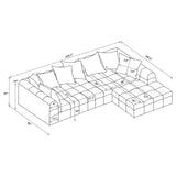 Amara 2-Piece Upholstered Sectional Sofa - 551911-SETB