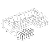 Amara 4-Piece Upholstered Sectional Sofa - 551911-SET