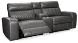Samperstone 3-Piece Power Reclining Sectional Loveseat - 55203S3