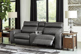 Samperstone 3-Piece Power Reclining Sectional Loveseat - 55203S3