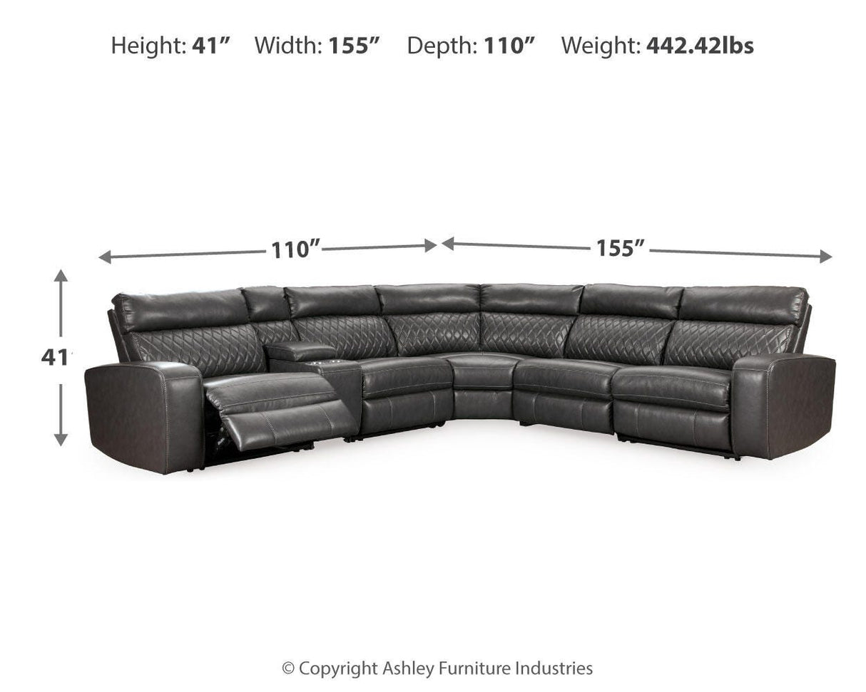 Samperstone 6-Piece Power Reclining Sectional - 55203S2