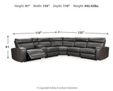 Samperstone 6-Piece Power Reclining Sectional - 55203S2