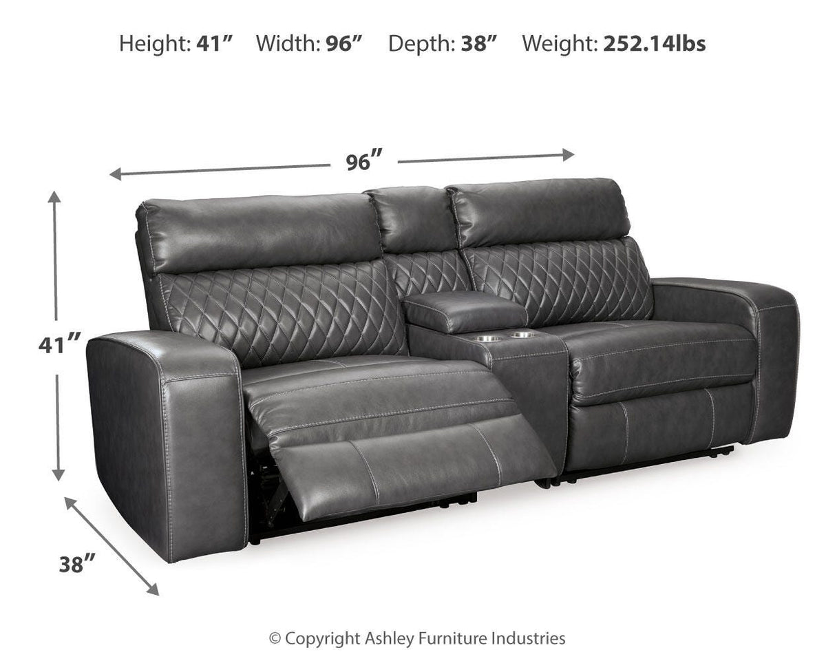 Samperstone 3-Piece Power Reclining Sectional Loveseat - 55203S3