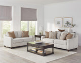Christine 2-piece Upholstered Sloped Arm Sofa Set Beige - 552061-S2