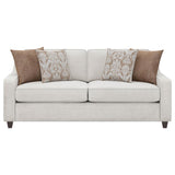 Christine 3-piece Upholstered Sloped Arm Sofa Set Beige - 552061-S3