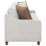 Christine 3-piece Upholstered Sloped Arm Sofa Set Beige - 552061-S3