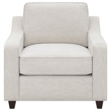Christine 3-piece Upholstered Sloped Arm Sofa Set Beige - 552061-S3