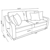 Christine Upholstered Sloped Arm Sofa Beige - 552061