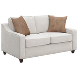 Christine Upholstered Sloped Arm Loveseat Beige - 552062