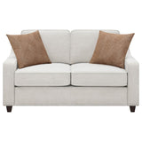 Christine Upholstered Sloped Arm Loveseat Beige - 552062