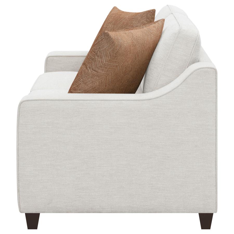 Christine Upholstered Sloped Arm Loveseat Beige - 552062