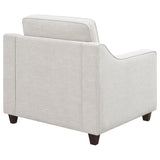 Christine Upholstered Sloped Arm Accent Chair Beige - 552063