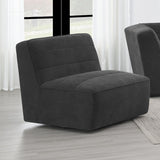 Sunny Upholstered Armless Chair Dark Charcoal - 552081