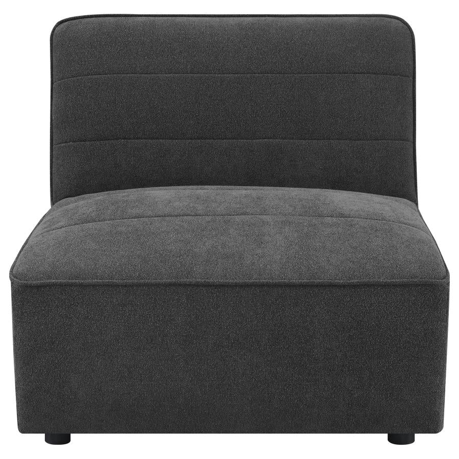 Sunny Upholstered Armless Chair Dark Charcoal - 552081