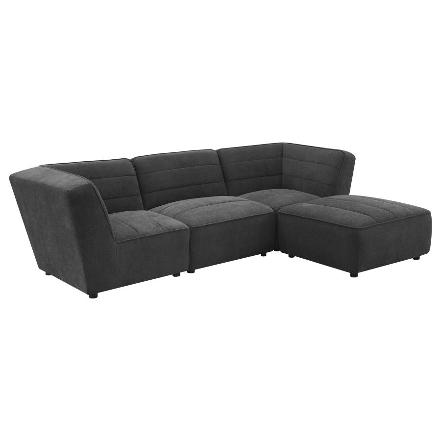 Sunny Upholstered Armless Chair Dark Charcoal - 552081