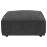 Sunny Square Upholstered Ottoman Dark Charcoal - 552083