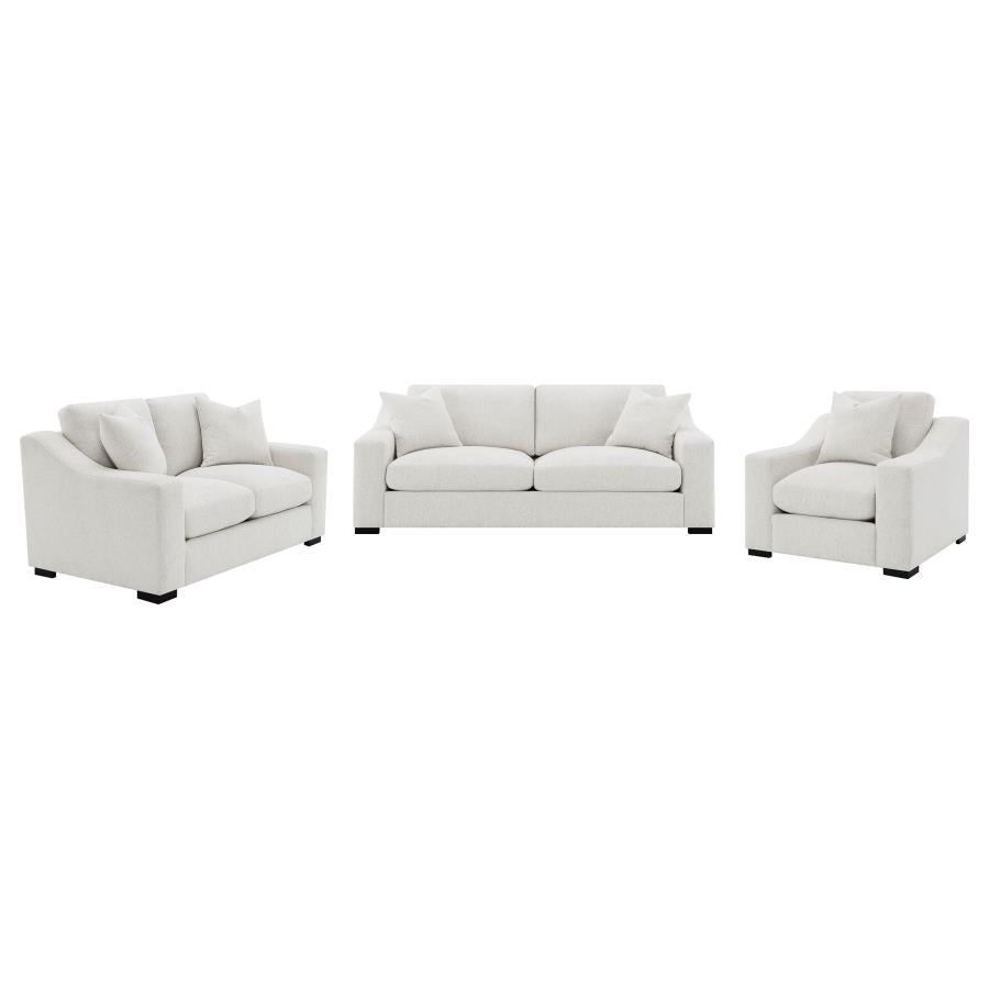 Ashlyn 3-piece Upholstered Track Arm Sofa Set Sand - 552091-S3