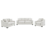 Ashlyn 3-piece Upholstered Track Arm Sofa Set Sand - 552091-S3