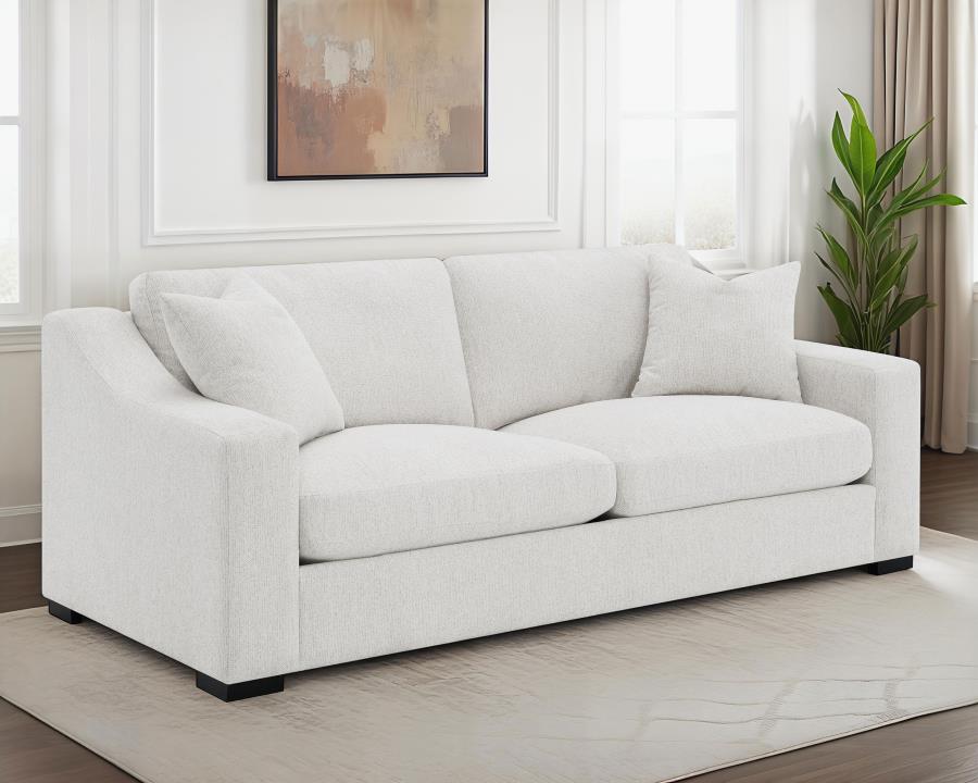 Ashlyn Fabric Upholstered Track Arm Sofa Sand - 552091