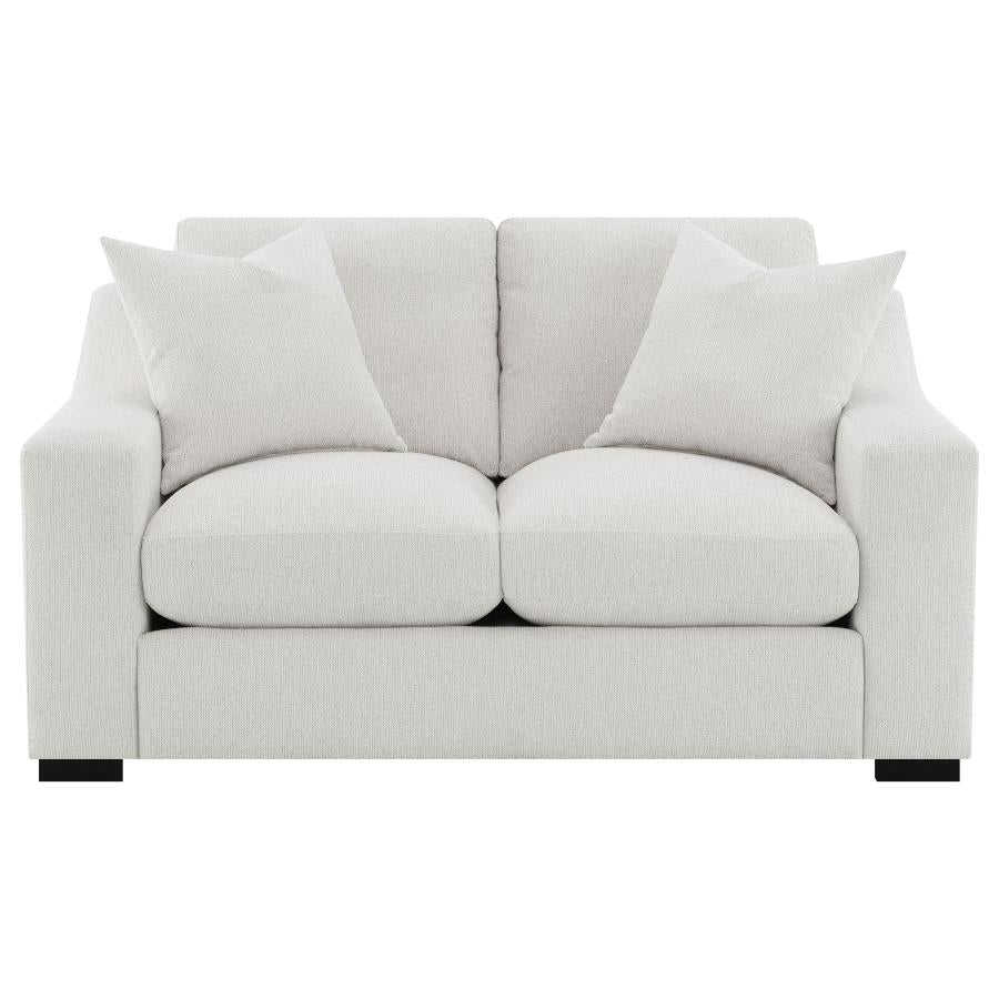 Ashlyn Fabric Upholstered Track Arm Loveseat Sand - 552092